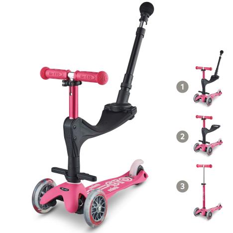 Mini Micro 3in1 DELUXE Push Along Scooter: Pink £89.95